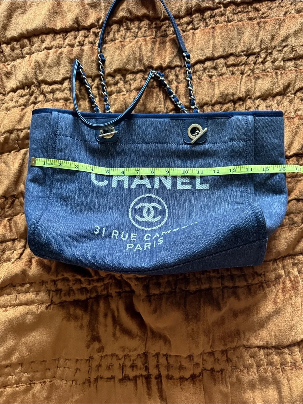 Chanel Denim Deauville Rue Cambon Tote